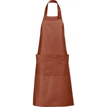 Kuchyňská zástěra Sol's Dlouhá zástěra Gala se dvěmi kapsami Barva: Hnědá, Velikost: 75 x 90 cm L990
