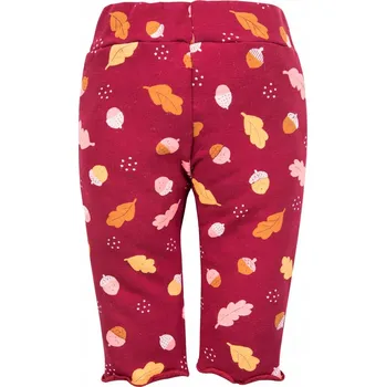 Dívčí legíny Dívčí legíny bordó s potiskem žaludů, velikost 98