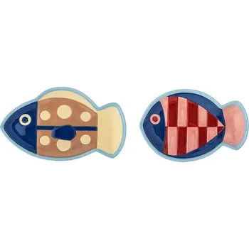 Talíř Sada talířů na předkrmy Bloomingville Willy 20 / 23 cm 2-pack 82063207 vícebarevná MLC