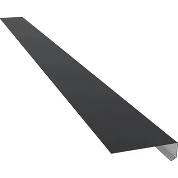 plechová krytina Blachotrapez Podokapní pás Polyester Standard RAL 2000 mm RAL 9005 černá 1 ks