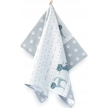 Utěrka Kuchyňská Utěrka pro kočky 50x70cm jasan, 100% bavlna