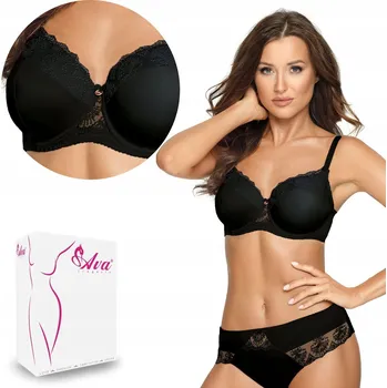 Podprsenka Ava měkká černá podprsenka velikost 90D