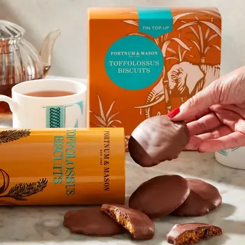 FORTNUM & MASON sušenky TOFFOLOSSUS 600g doplňovací balení v krabičce