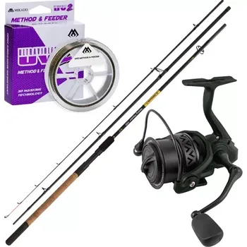 Rybářský prut MIKADO - Set Sensual prut Heavy Feeder 3,9 m 140 g, naviják Noctis LCF II 5010+ silon 0,23 mm