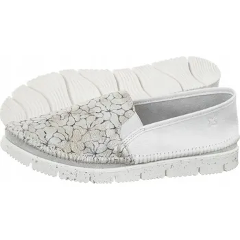 Dámské polobotky Maciejka Kožené nazouvací polobotky bílo-stříbrné 03512-70/00-0 vel. 39