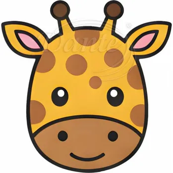 Textilní nažehlovací páska Dante Nažehlovačka Žirafa - 6 x 6 cm