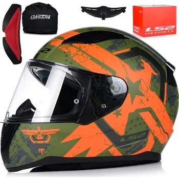 Helma na motorku MOTOCYKLOVÁ PŘILBA LS2 FF353 RAPID II Thunder Birds Orange SYSTEM PINLOCK