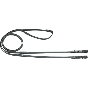 Jezdectví BUSSE Otěže kožené Soft BUSSE, bez zarážek, černé 145 cm, Šířka: 1,5 cm