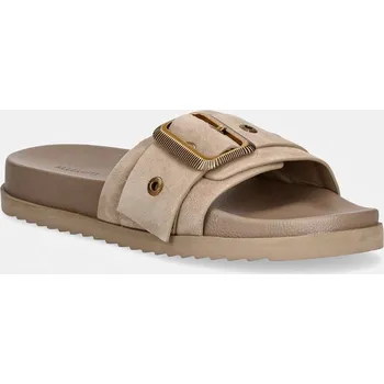 Dámské pantofle Kožené pantofle AllSaints Ellie Western Sandal W039FE.BRN béžová 08X, EUR 36