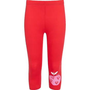 Dívčí legíny Dívčí legíny dětské 3/4 červené letní 104 jablko Endo