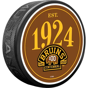 Puk Mustang Puk Boston Bruins NHL 100th Anniversary Commemorative Hockey Puck Year