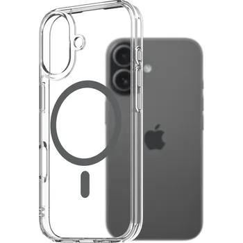 Pouzdro na mobilní telefon AlzaGuard Crystal Clear TPU Case Compatible with Magsafe pro iPhone 17 - šedý