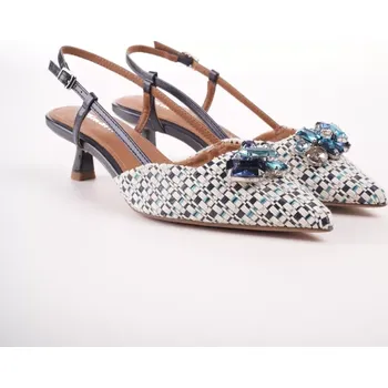 Dámské lodičky TAMARIS dámské lodičky modré s prázdnou patou s kamínky