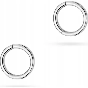 Náušnice STŘÍBRNÉ dámské NÁUŠNICE ryzost 925 Kruhy Kroužky Clicker 8mm