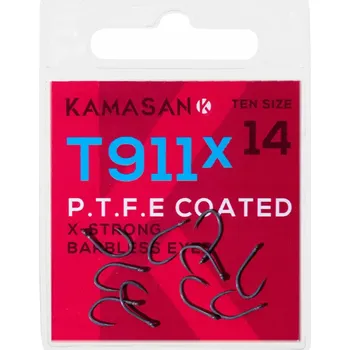 Rybářský háček Háčky na zem, led, Háčky , protihrotné Kamasan T911X s PTFE povlakem 10 ks