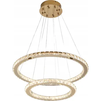 Závěsné stropní svítidlo zlaté 2-bodové LED s dálkovým ovládáním 60 cm