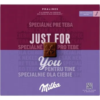 Čokoláda Mléčné čokoládové pralinky s kakaovou náplní Milka 110 g