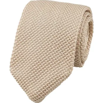 Kravata Pletená pánská kravata Beige Béžová
