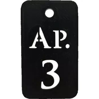 klíčenka plexi černý obdélník