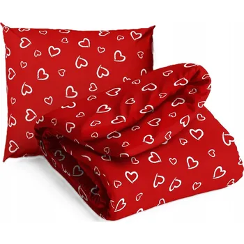 Povlečení Dětské povlečení 160x200 pro děti 100% bavlna CERTIFIKÁT Srdce Lemování