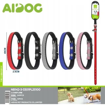 Obojek pro psa PU obojek pro psa, nastavitelný, 49 cm NB142-3-3301PL25100