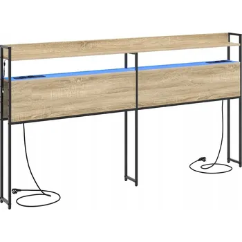 Ložnice VidaXL Úložné čelo postele s policí dub sonoma 200 cm Kompozitní dřevo