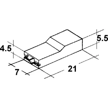Auto elektroinstalace IMP Izolační kryt-plochý pro konektor Faston 4,8 mm - samice / bílý