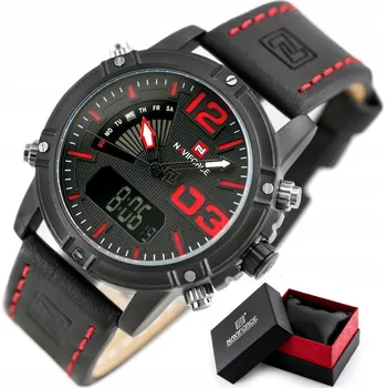 Hodinky Pánské hodinky Naviforce CARBON datumovka , budíkem, stopkami a časem + GRAVÍROVÁNÍ na krabičce