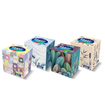Papírový ubrousek Papírové kapesníky 3vrstvé VELVET Cube 100% celulóza (56 ks/krab.)