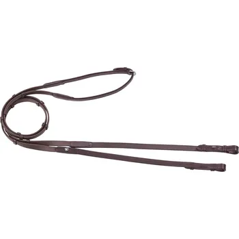 Jezdectví BUSSE Otěže kožené Soft BUSSE, se zarážkami, hnědé 135 cm, Šířka: 1,5 cm