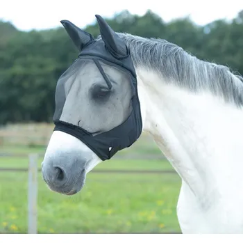 Jezdectví BUSSE Maska proti hmyzu Fly Buckler II BUSSE, s ochranou uší, černá FULL