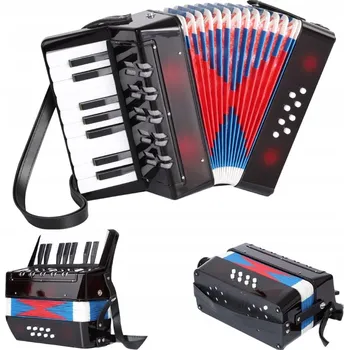 Hudební nástroj pro děti 17 kláves 8 basový akordeon, hudební nástroj pro začátečníky pro učení a hraní