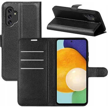 Pouzdro na mobilní telefon Flipové pouzdro Litchi pro Samsung Galaxy A13, černé