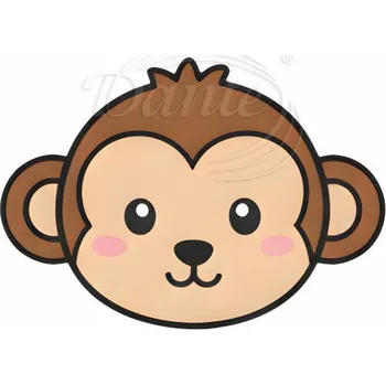 Textilní nažehlovací páska Dante Nažehlovačka Opička - 12 x 8 cm