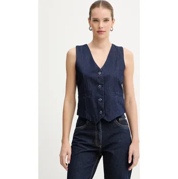 Dámská vesta Džínová vesta Silvian Heach KALANE GPP26010GT námořnická modř 59X, vel. 36