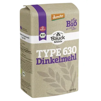 Přisada na vaření a pečení Bauckhof Špaldová mouka typ 630 světlá 1 kg bio DEMETER
