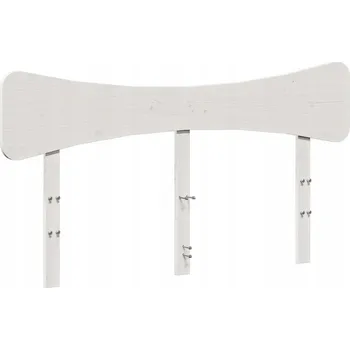 Čelo postele, bílé, 160 cm, masivní borovicové dřevo