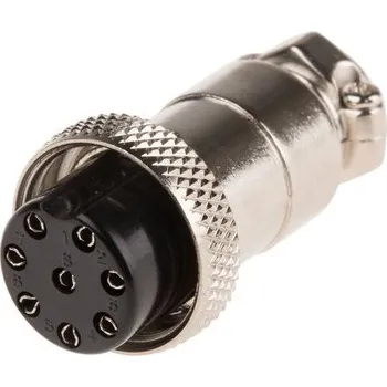 Elektrický konektor Konektor, počet kontaktů: 8, orientace těla: přímý, Kabelová montáž, pohlaví kontaktu: samice, typ připojení: se