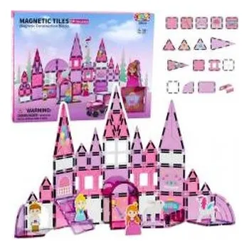 Stavebnice Geomag Klocki magnetyczne różowe 58el