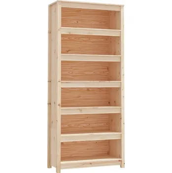 Knihovna Dřevěná police VidaXL 80 x 35 cm, odstíny hnědé