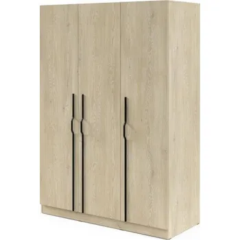 Šatní skříň BR2 3D šatní skříň, kolekce BRAGA- dub Cremona, kovové úchyty, 150 x 210 x 60,5 cm