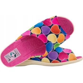 Dámské pantofle ADANEX 29827 TEXTILNÍ DOMÁCÍ DÁMSKÉ PANTOFLE PANTOFLE SANDÁLE BIO PU 38 Růžová