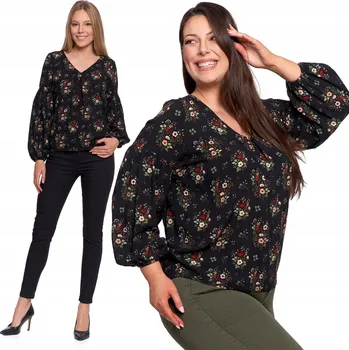 Dámská košile Moraj dámská košile s dlouhým rukávem, květinový vzor, vícebarevná OKD3300-004, velikost XXL