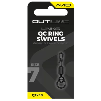 Avid Carp Obratlík s Kroužkem Outline QC Ring Swivel - Velikosti 7