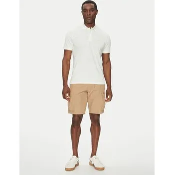 Pánské tričko Napapijri Polokošile E-Amundsen NP0A4IN9 Écru Regular Fit XL