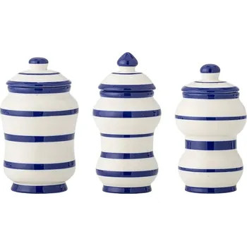 Dóza na potraviny Nádoba s víkem Bloomingville Maynard 525 / 370 / 325 ml 3-pack 82072818 námořnická modř 59X