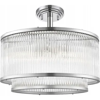 Kulatý Stropní Svítidlo Zuma Line 41,5 x 41,5 cm, bezbarvá, šedá