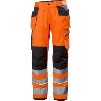 Helly Hansen Hi Vis Černá, Zelená, Žlutá, Bílá Vysoká viditelnost Reflexní kalhoty 112 cm