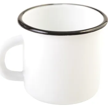 Hrnek smaltovaný, pr. 8cm, 0,4l, bílý, smalt