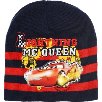 Čepice Disney Chlapecká zimní čepice - Auta HM4178, tmavě modrá Barva: Modrá tmavě, Velikost: velikost 54